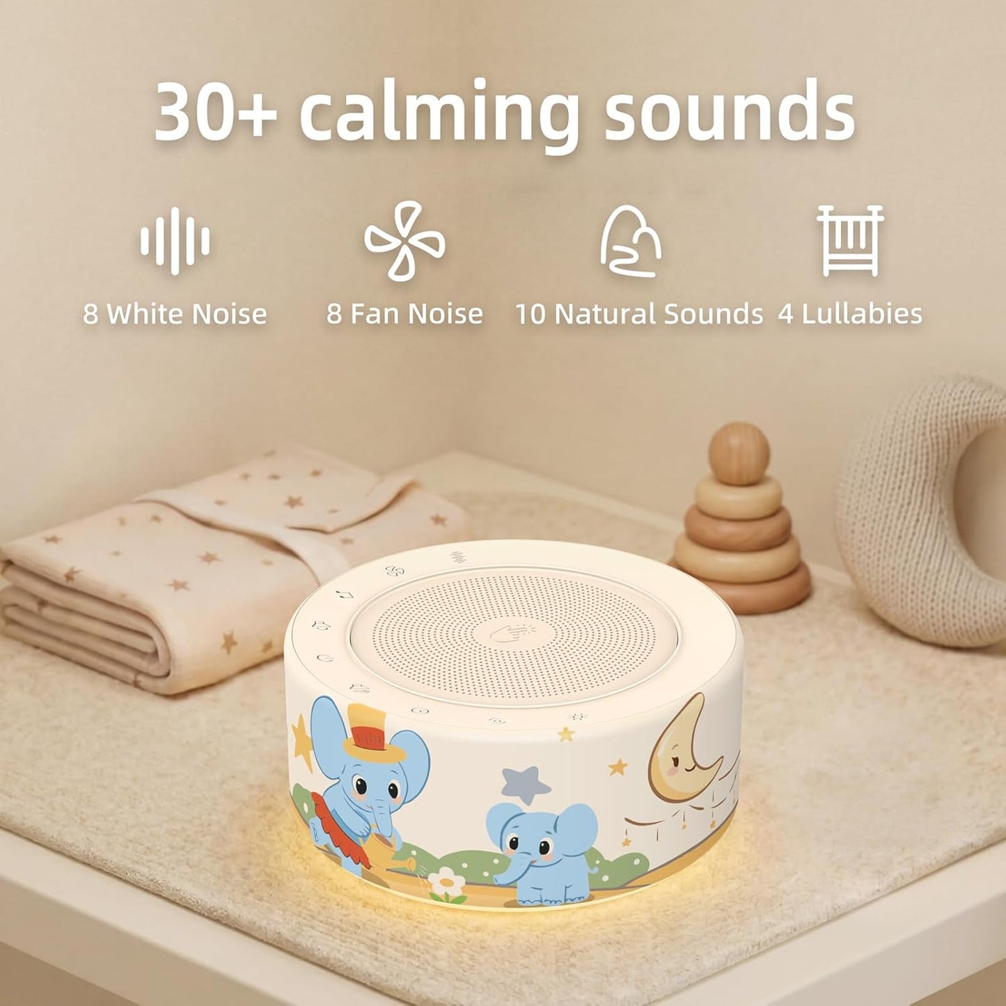 Kipcush Automatic Tibetan Meditation Bowl Sound Machine - 7 Himalayan Tones + 7 Color Night Light - Timer & Touch Control - No Manual Striking for Yoga, Chakra Healing, Stress Relief - Plug In
