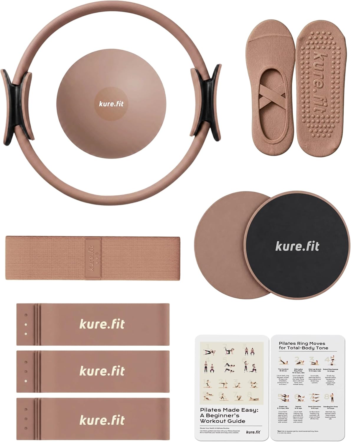 Pilates Kit for Women – Home Pilates Equipment Set with Ring, Ball & Resistance Bands | Pilates Starter Kit with Accessories in Gift Box