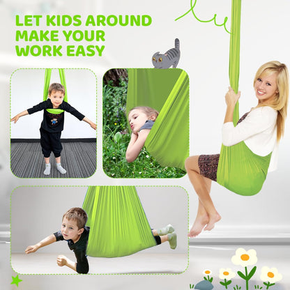 Aokitec Therapy Swing for Kids with Special Needs (Hardware Included) Snuggle Swing Cuddle Hammock Indoor Adjustable Aerial Yoga for Children with Autism, ADHD, Asperger, Sensory Integration