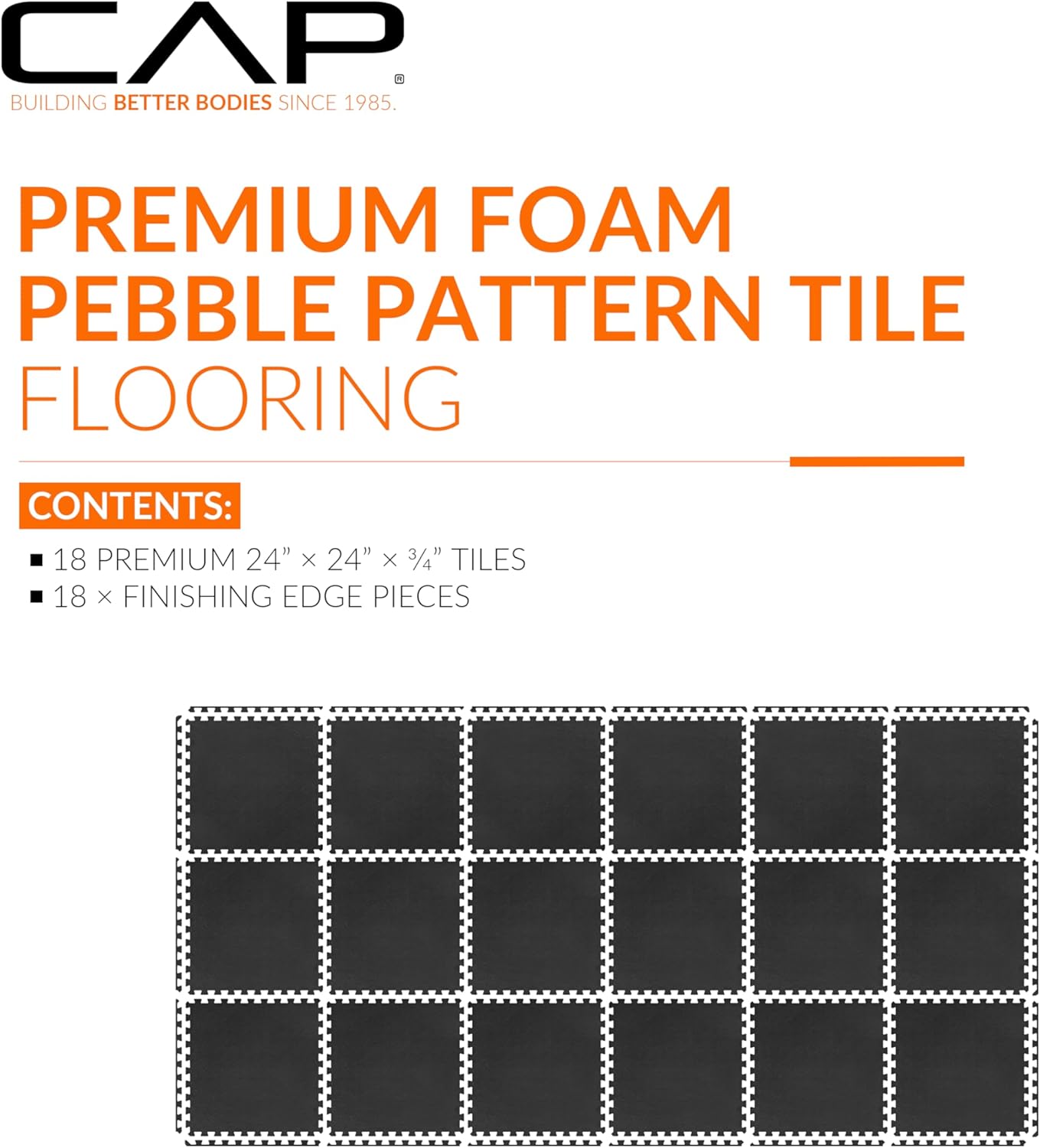 CAP Puzzle Exercise Mats | 3/4” Thick EVA Interlocking Foam Tiles for Home Gym Flooring | Multiple Options
