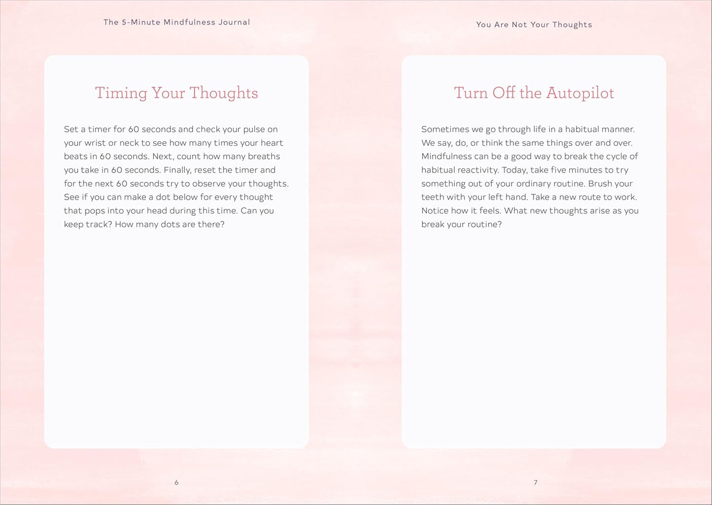 The 5-Minute Mindfulness Journal: Daily Practices for a Calmer, Happier You