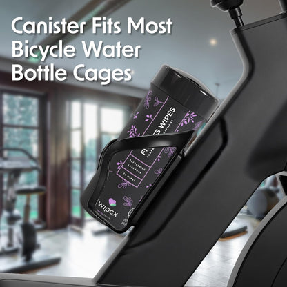 Wipex Yoga Mat Cleaner & Fitness Wipes - Natural Lavender & Vinegar Gym Equipment Cleaner - 75 Gym Wipes to Clean Yoga Mats, Spinning & Peloton Bikes, Weight Machines & Surfaces