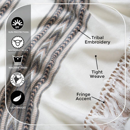Meditation Shawl – Unisex Prayer Wrap, Large Scarf & Yoga Blanket – Soft, Lightweight & Multipurpose