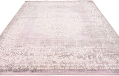 Unique Loom New Classical Collection Area Rug - Olwen (4'Round, Purple/ Gray)