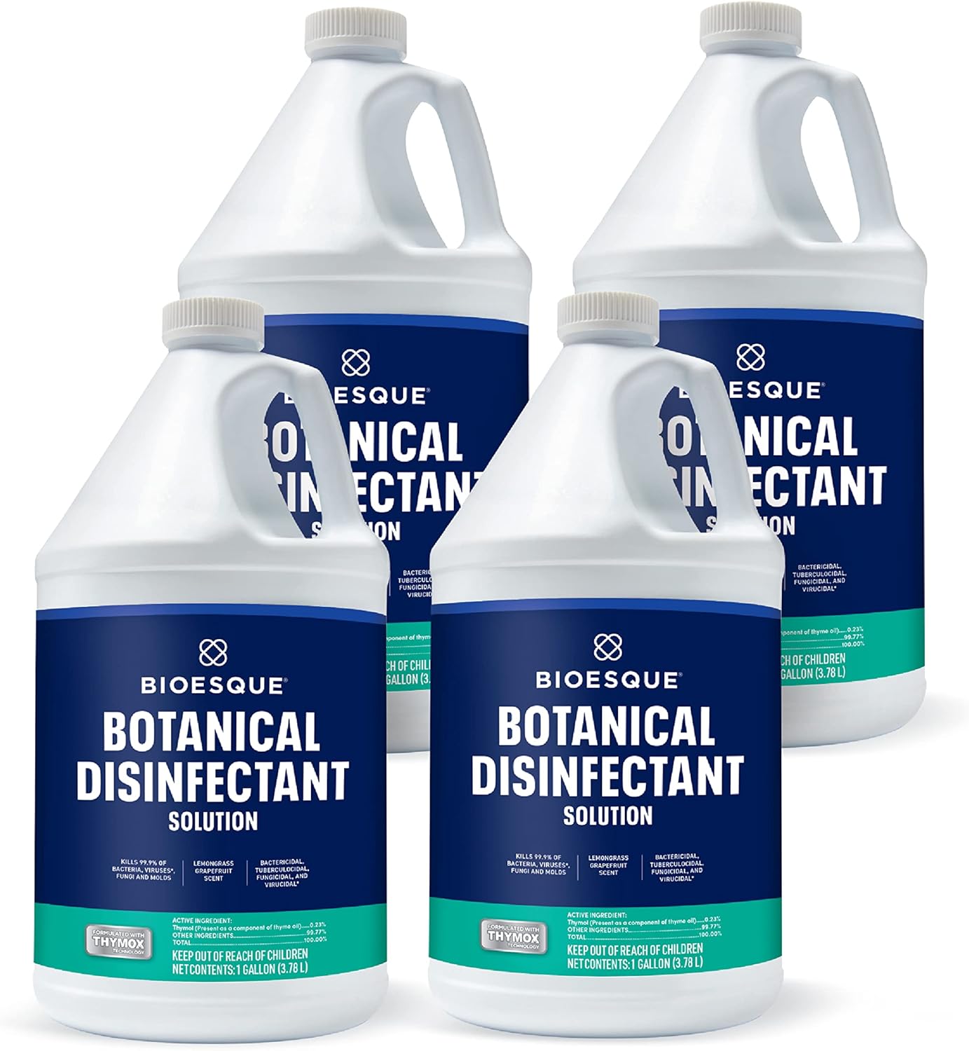 Bioesque Botanical Disinfectant Solution, Heavy Duty Broad-Spectrum Disinfectant, Kills 99.9% of Bacteria, Viruses*, Fungi, & Molds, 32 Fluid Ounce (Pack of 1)