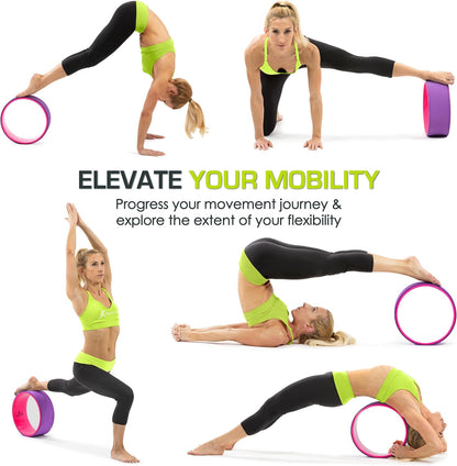 ProsourceFit Yoga Wheel Prop 12” for Improving Yoga Poses, Backbends, Flexibility, Balance, Stretching, Relaxation