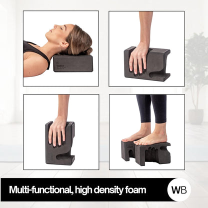 WRISTBuddy® Yoga Blocks 2-Pack (Left + Right) — Ergonomic, Hand-Shaped EVA Blocks for Wrist Relief & Better Grip | Doctor-Designed Support for Yoga, Pilates, Handstands, Push-Ups & Rehab