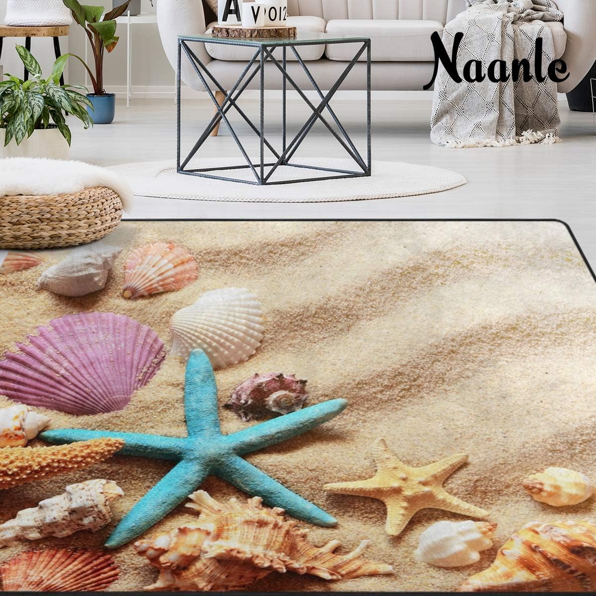 Ocean Animal Sharks Non Slip Area Rug for Living Dinning Room Bedroom Kitchen, 1.7 ' x 2.6'(20 x 31 Inches), Shark Nursery Rug Floor Carpet Yoga Mat