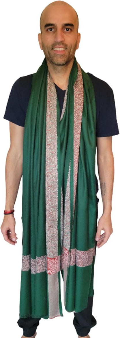 Soft Premium Wool Blend Meditation Shawl - Large Unisex Prayer Wrap, Oversize Scarf & Versatile Blanket