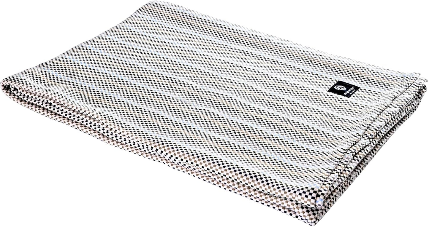 Hugger Mugger Cotton Yoga Blanket - Multi-Gray- Soft but Firm, Cofortable Support, Great Prop for Yoga