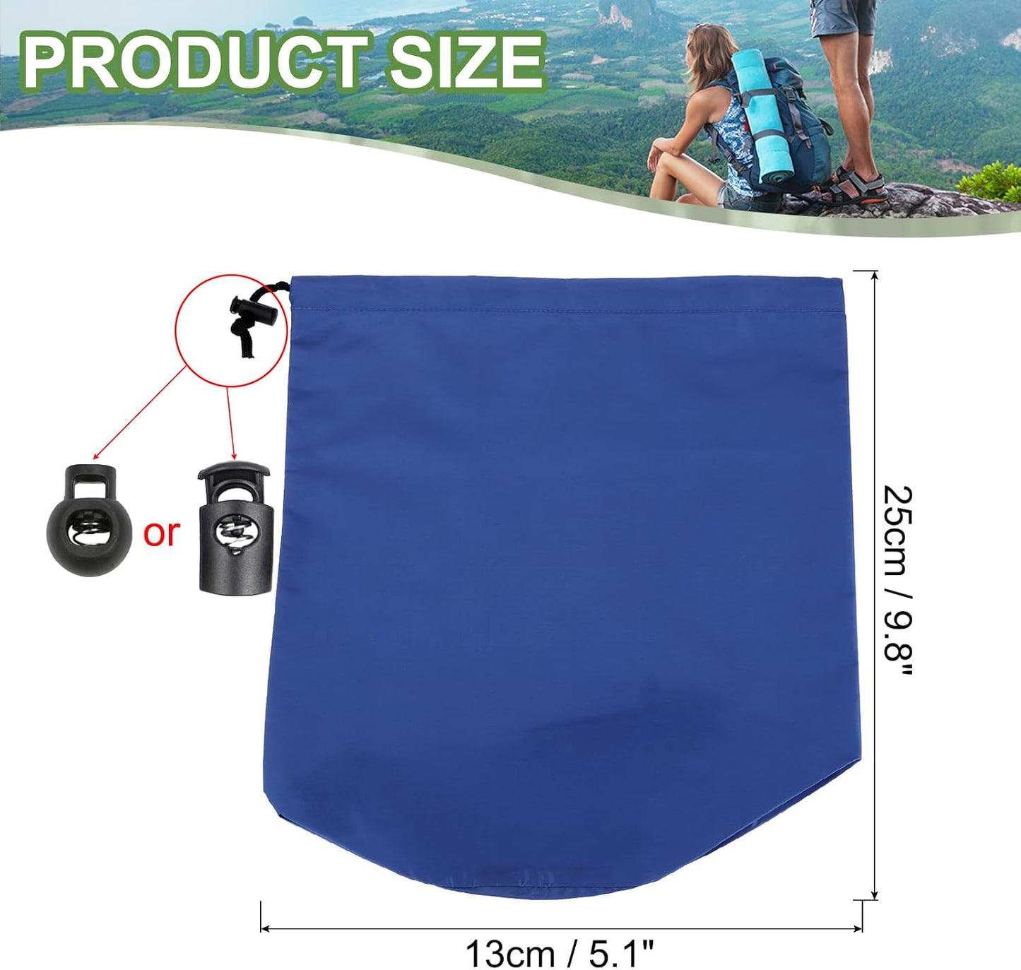 PATIKIL Stuff Sack, Waterproof Outdoor Storage Sack Portable Drawstring Dust Flap Bags Lightweight Sleeping Bag for Camping Hiking Travel