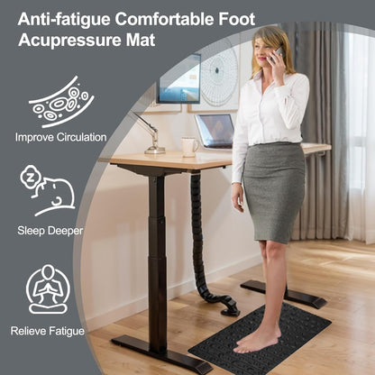 Portable Feet Acupressure Mat, Foldable Foot Massager Mat, Pressure Point Massage Pad, Anti Fatigue Office Standing Desk Pad, Stand Up Pad, Relieve Foot Pain