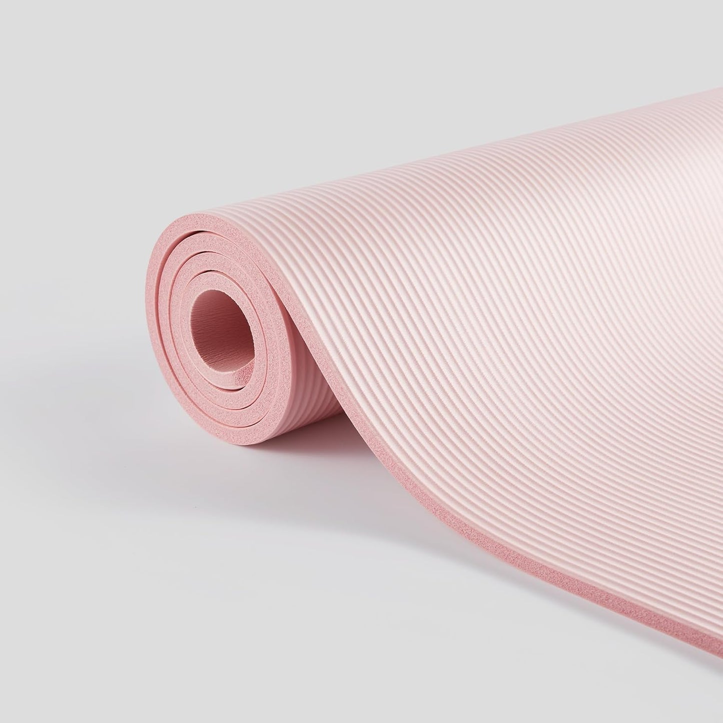 Phoenix Fitness NBR Yoga Mat - 15mm Extra Thick Exercise Mat with Carry Strap - Non Slip Yoga Mat for HIIT, Exercise & Pilates for Men and Women - Black or Pink