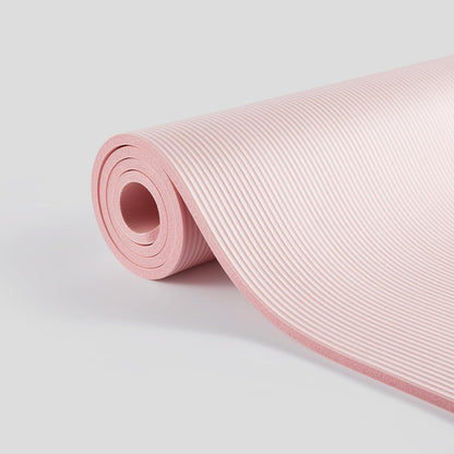 Phoenix Fitness NBR Yoga Mat - 15mm Extra Thick Exercise Mat with Carry Strap - Non Slip Yoga Mat for HIIT, Exercise & Pilates for Men and Women - Black or Pink