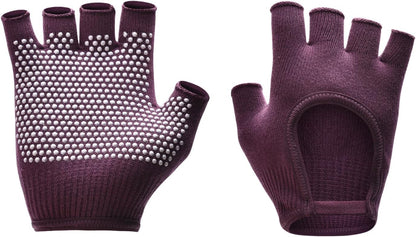 Non-Slip Fingerless Yoga Gloves – Ideal for Pilates, Barre, Air Yoga, and Fitness Workouts – Breathable Fabric with Enhanced Grip for Stability