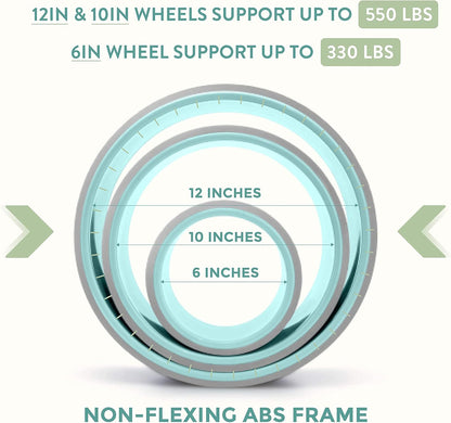 UpCircleSeven Yoga Wheel Set - Strongest & Most Comfortable Yoga Prop Wheel, 3 Pack for Back Pain and Stretching (12, 10, 6 inch)