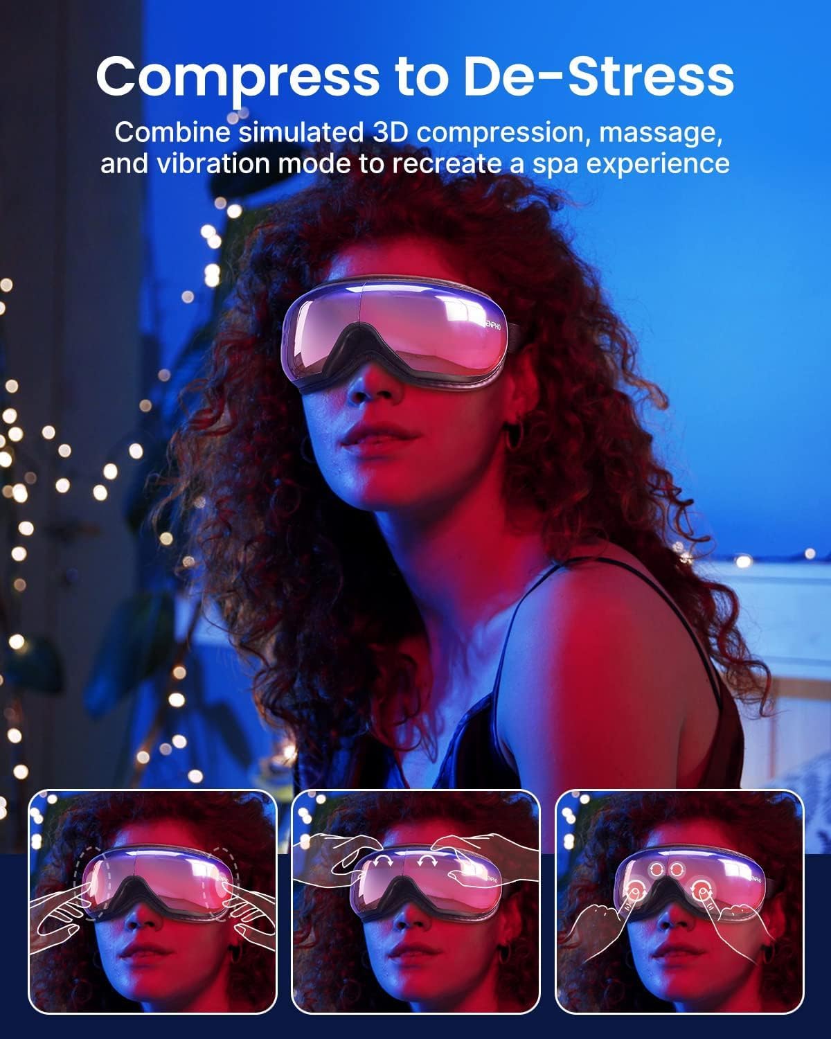 RENPHO x Headspace Eyeris Zen, Meditation Eye Massager with Heat, Portable Heated Eye Mask, Ultra-Quiet for Deeper Sleep, Ideal Gift for Father’s Day, Gifts for Him, Women, Birthday, FSA Eligible HSA