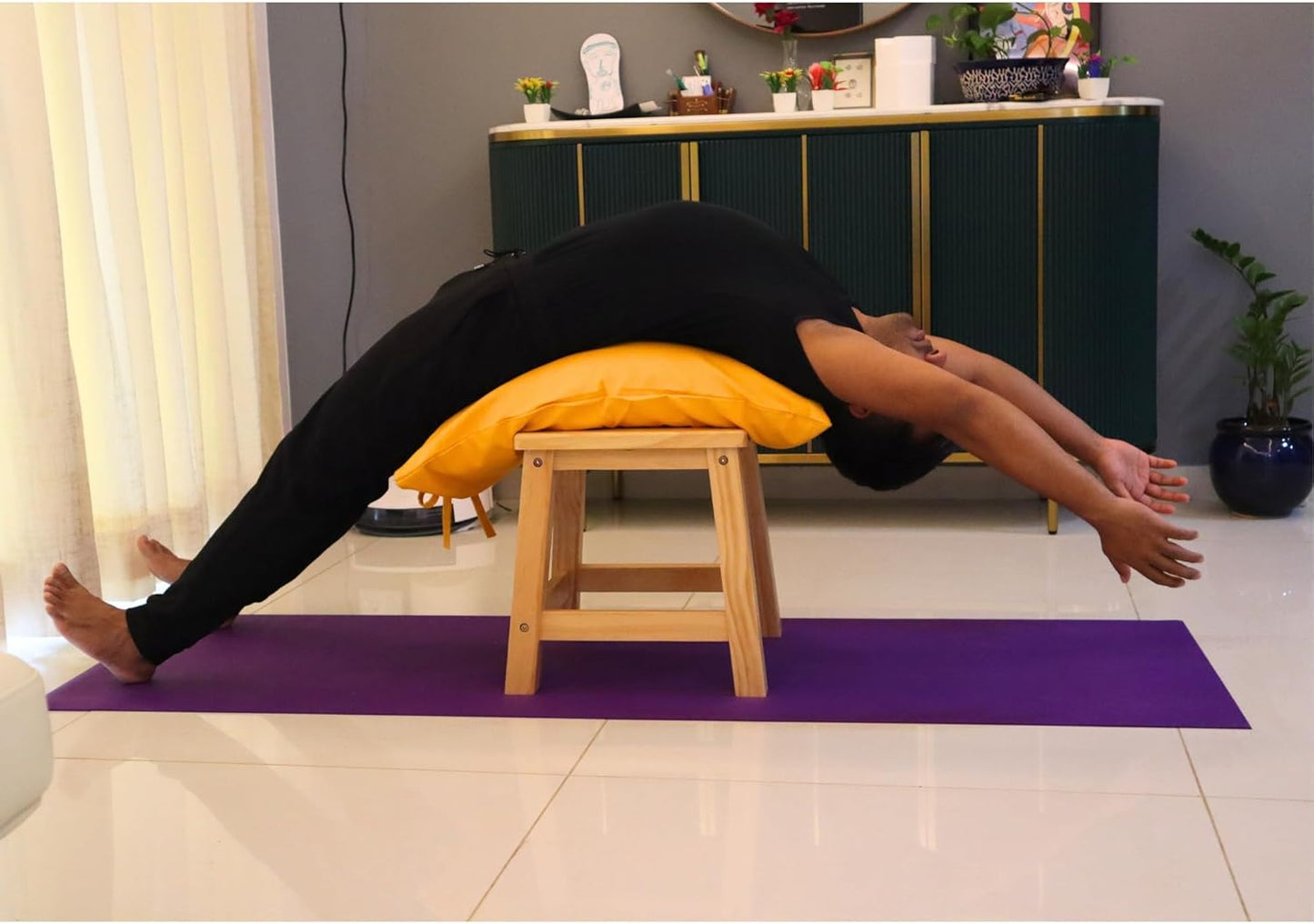Yoga Pillow, Yoga Pillow for Meditation Practices, Versatile Meditation Bolster, Comfortable Floor & Kneeling Pillow, Iyengar yoga pilow - Comfort for Every Practice