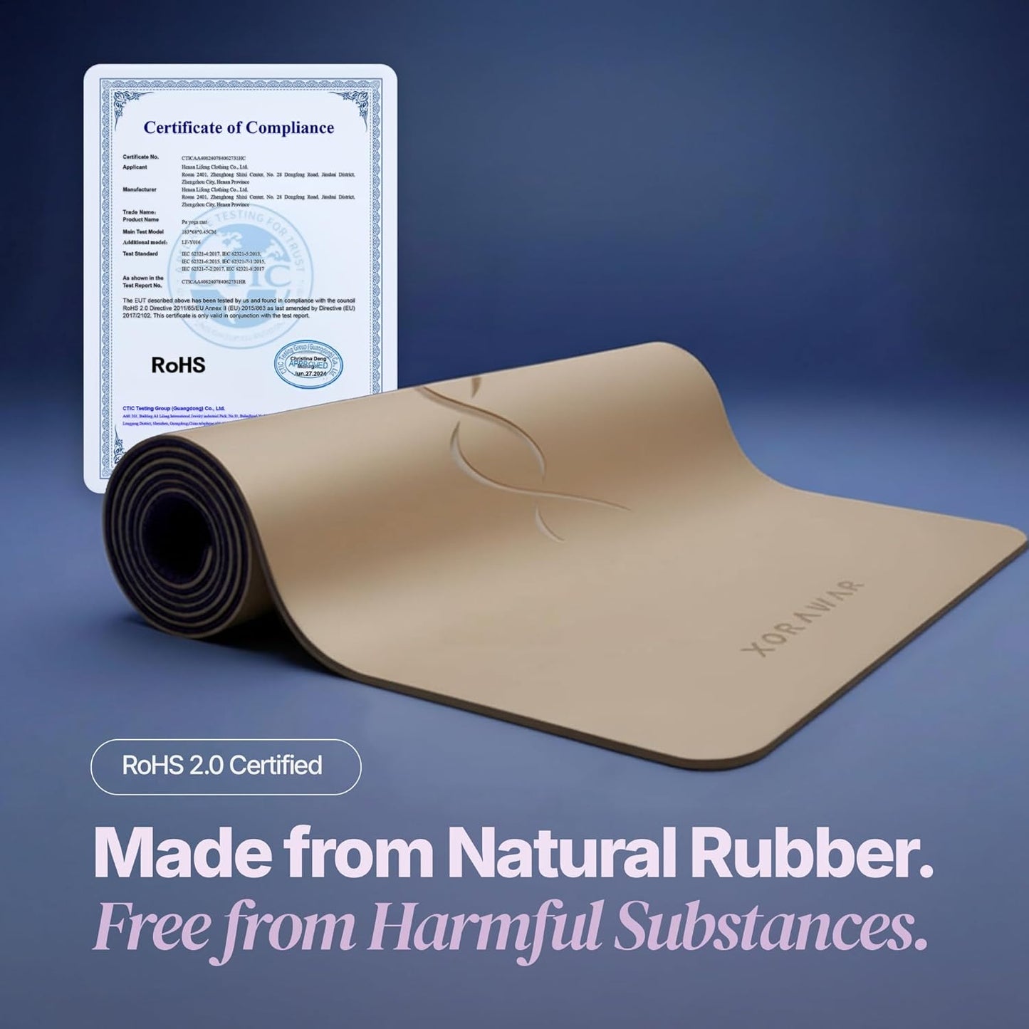 Natural Rubber Mat with Bag | 4.5 mm Pilates Mat | Non Slip Yoga Mat Non Slip| Gym Mats for Home Gym Floor Mat | Home Exercise Mats for Home Workout Accessories | Fitness Mat, Workout Mats for Home Gym | Yoga Matt | Stretching Mat