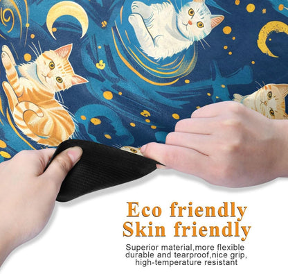 Starry Sky Cats Yoga Mat Non Slip Thick Kids Eco Friendly Rubber Workout Foldable Yoga Mat Women Exercise