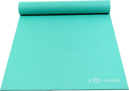 Sol Living Travel Yoga Mat - Natural Tree Rubber for Extra Grip - Non-Slip, Foldable, Eco-Friendly - Perfect for On-the-Go Yoga, Pilates, Fitness, Meditation - 24" x 72", Green