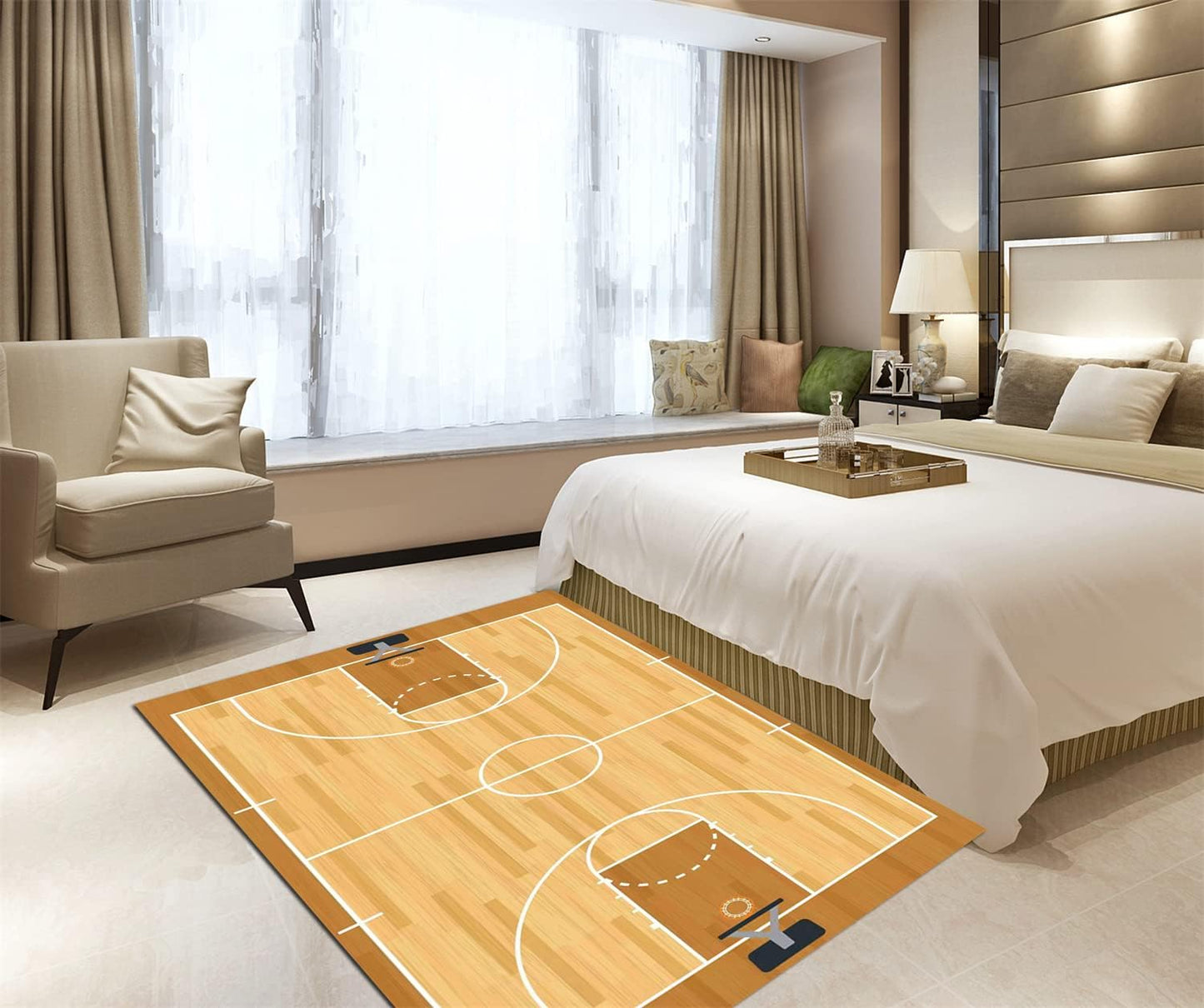 Sports Field Area Rug,5x7ft, Soccer Field Chalked Blackboard Football Stadium Board Painted Non-Slip Soft Carpet Floor Mat Indoor Living Room Bedroom Rugs Yoga Mat Home Decor