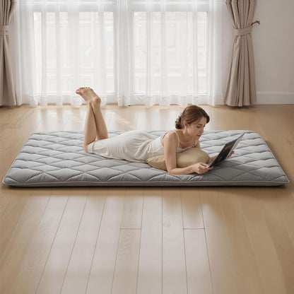 VEVOR Japanese Floor Mattress, Futon Mattress, 100% High Density Comfortable Foam, Foldable Tatami Mat with Storage Bag, Sleeping Pad for Camping Dormitory Yoga