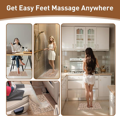 Portable Feet Acupressure Mat, Foldable Foot Massager Mat, Pressure Point Massage Pad, Anti Fatigue Office Standing Desk Pad, Stand Up Pad, Relieve Foot Pain