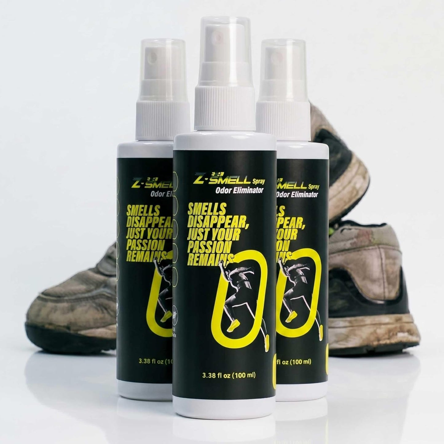 Z-Spray Odor Eliminator On-the-Go Spray – Unscented Deodorizer for Shoes, Pets, Gear, Car & Home – Lasting Smell Remover, Safe for Kids & Animals – Made without Harsh Chemicals – 100mL