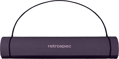Retrospec Pismo Yoga Mat w/Nylon Strap for Men & Women - Non Slip Exercise Mat for Yoga, Pilates, Stretching, Floor & Fitness Workouts, .5mm Thick, Easy to Clean