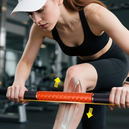 Muscle Roller Stick, Massage Roller for Muscle Deep Tissue Massage, Calf Roller for Myofascial Release, Therapy Roller Stick for Back, Legs, Arms, Waist, and Shoulders Full Body Use (Black)