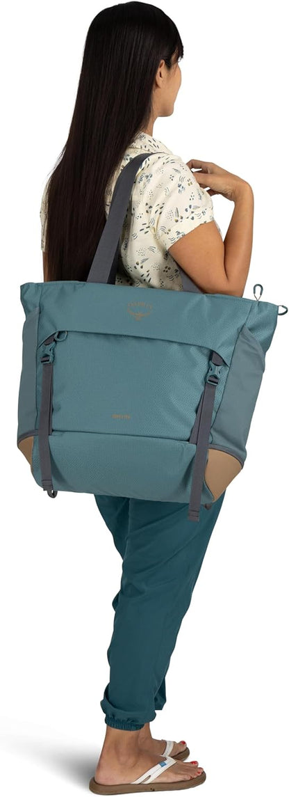 Osprey Daylite Large Tote Weekend Pack - Shoulder or Backpack Carry with Laptop Sleeve & Shoe Compartment, Torrent Blue
