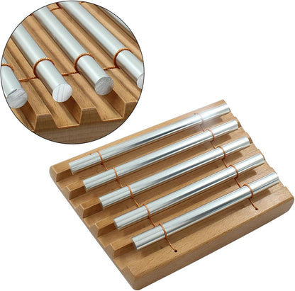 Luomorgo 1 Set Meditation Chimes, Seven Tone Hand Chimes Instrument Mindfulness Chime, Classroom Chime Bell for Teacher with Mallet, Mindfulness Tools for Yoga, Healing