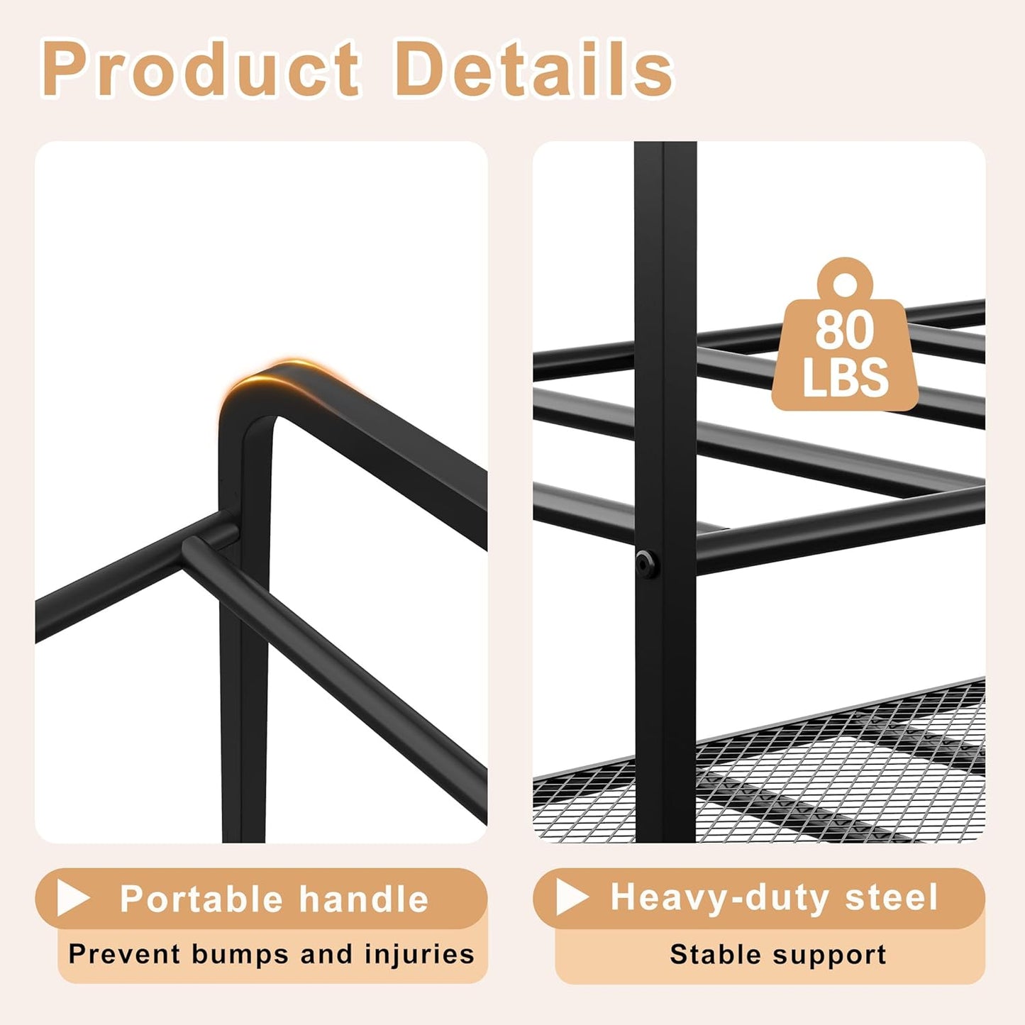 Lutown-Teen Yoga Mat Storage Rack with Wheels, Yoga Mat Rack for Fitness Class, Home, Gym, Workout Room, Home Gym Storage with Rounded Corners, Large-Capacity, Easy Assembly, Black