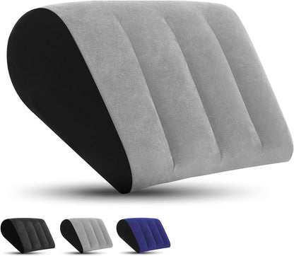 Prosixtoy Portable Wedge Pillow Inflatable Cushion - Body Positioners Lightweight Wedge Pillow for Sleeping, Leg Elevation, Use in Bed, Travel, Camping, Fast Inflating Deflation (Black)