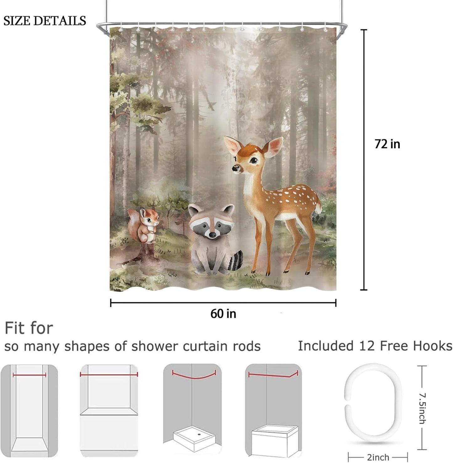 Funny Cute Yoga Sloth Shower Curtain Sets for Bathroom 60Wx72H Fun Animal Inspirational Quotes Shower Curtain Rustic Motivational Bathtub Curtain Wooden Farmhouse Bathroom Decor with 12 Hooks