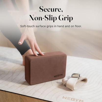 WeGym Yoga blocks with Anti-Slip, Comfortable Grip, Sturdy Sides for Secure Workouts at Home, for Yoga, and Pilate Training