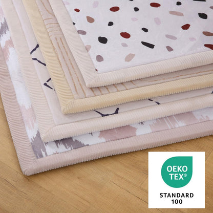 Hakuna Matte CloudSoft Mat for Floor 60" x 80" Beige – Coral Velvet Memory Foam Rug – Non-Slip, Water-Resistant