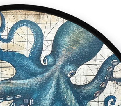 Vdsrup Ocean Sea Horse Doormat Nautical Seahorse Starfish Round Floor Mat Non Slip Carpet Yoga Mat Rug for Entryway Living Room Bedroom Home Decor 3'