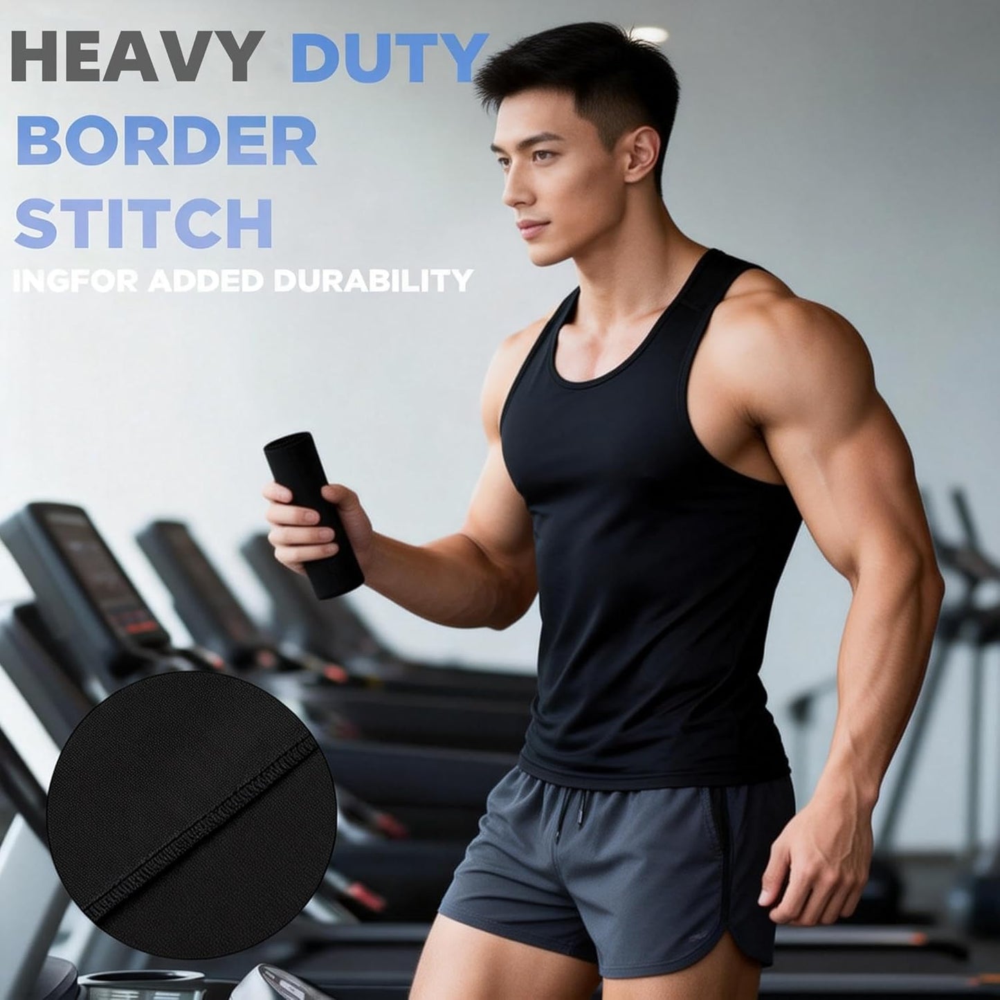 Microfiber Quick Dry Gym Towel, Lint Free Odor-Free Absorbent Fiber, Fast Drying, Men & Women Workout Gear for Body Sweat, Working Out, Towels (Grey, 5Pack - 16 * 27Inch)