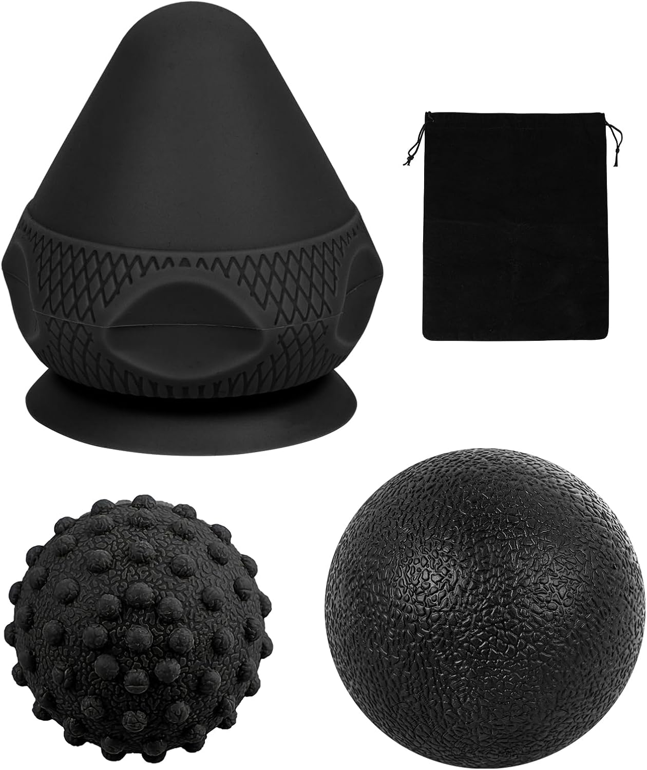 WOVTE Massage Lacrosse Ball for Sore Muscles, Shoulders, Neck, Back, Foot, Body, Deep Tissue, Trigger Point, Muscle Knots, Yoga and Myofascial Release (Blue)