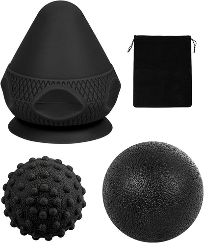 WOVTE Massage Lacrosse Ball for Sore Muscles, Shoulders, Neck, Back, Foot, Body, Deep Tissue, Trigger Point, Muscle Knots, Yoga and Myofascial Release (Blue)