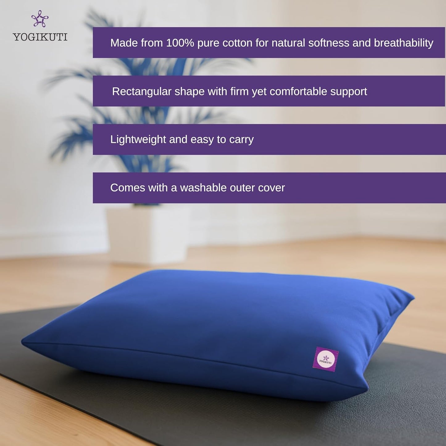 Yoga Pillow, Yoga Pillow for Meditation Practices, Versatile Meditation Bolster, Comfortable Floor & Kneeling Pillow, Iyengar yoga pilow - Comfort for Every Practice