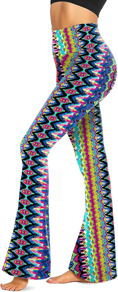 TNNZEET Black Flare Leggings for Women, Crossover Yoga Pants with Pockets Bootcut Flared Leggings