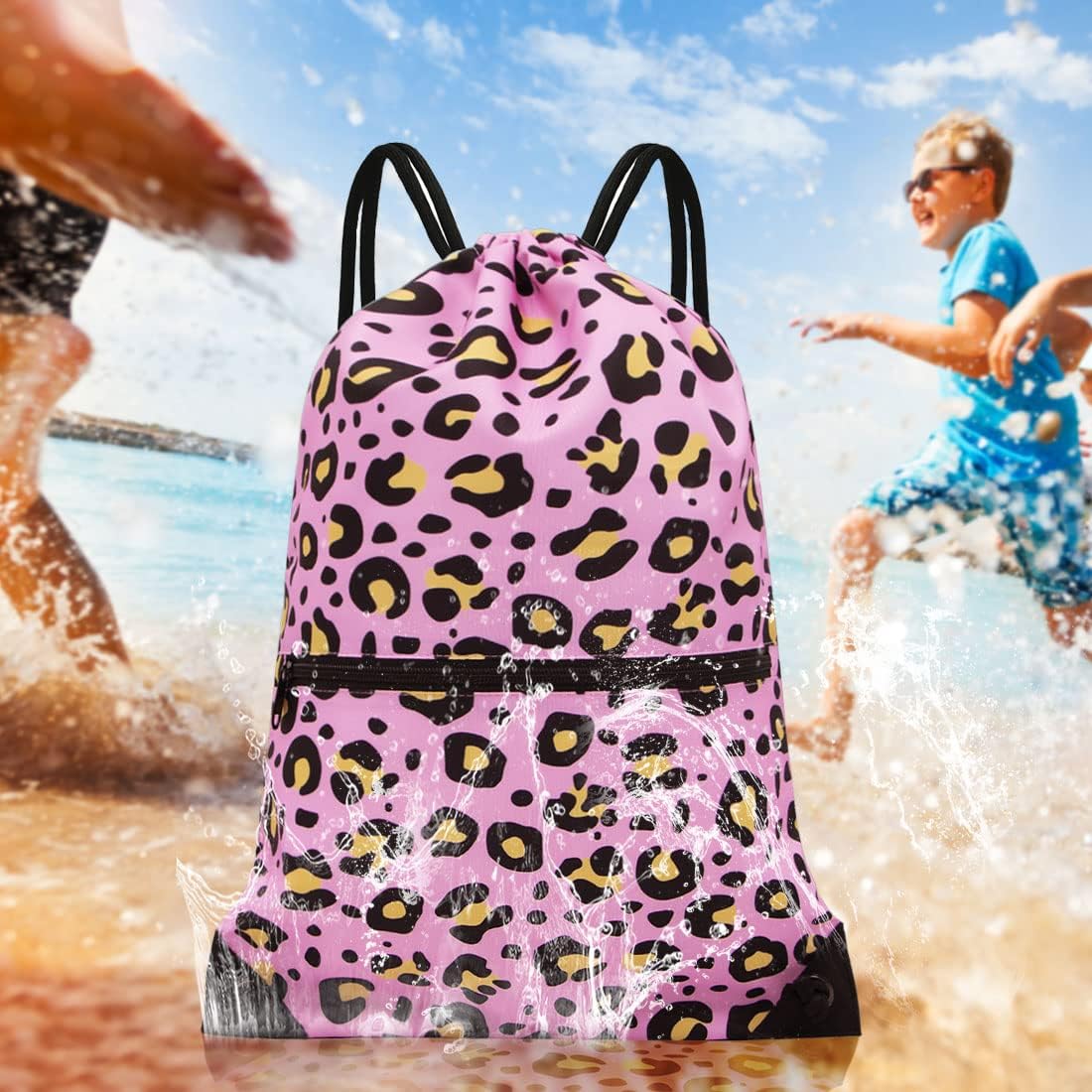 HOLYLUCK Drawstring Backpack Bag Sport Gym Sackpack - Colors B