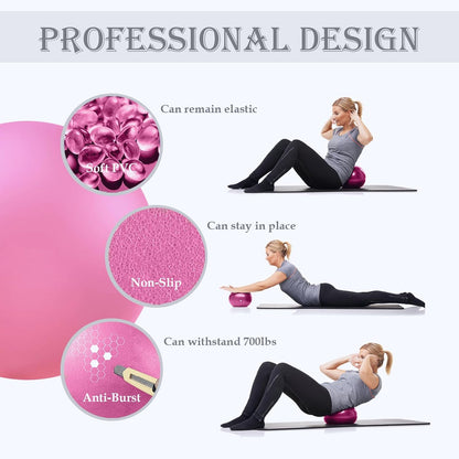 PL-0003 Soft Exercise Ball, Anti-Burst Yoga Ball Chair Supports 2200lbs PL-0003