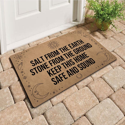 MELODADDY Funny Welcome Doormat Front Door Decor Rugs with Rubber Back 30"(L) x 18"(W) Personalized Matt Outside Entrance (Leave Your Worries At the Door Yoga Meditation Namaste)