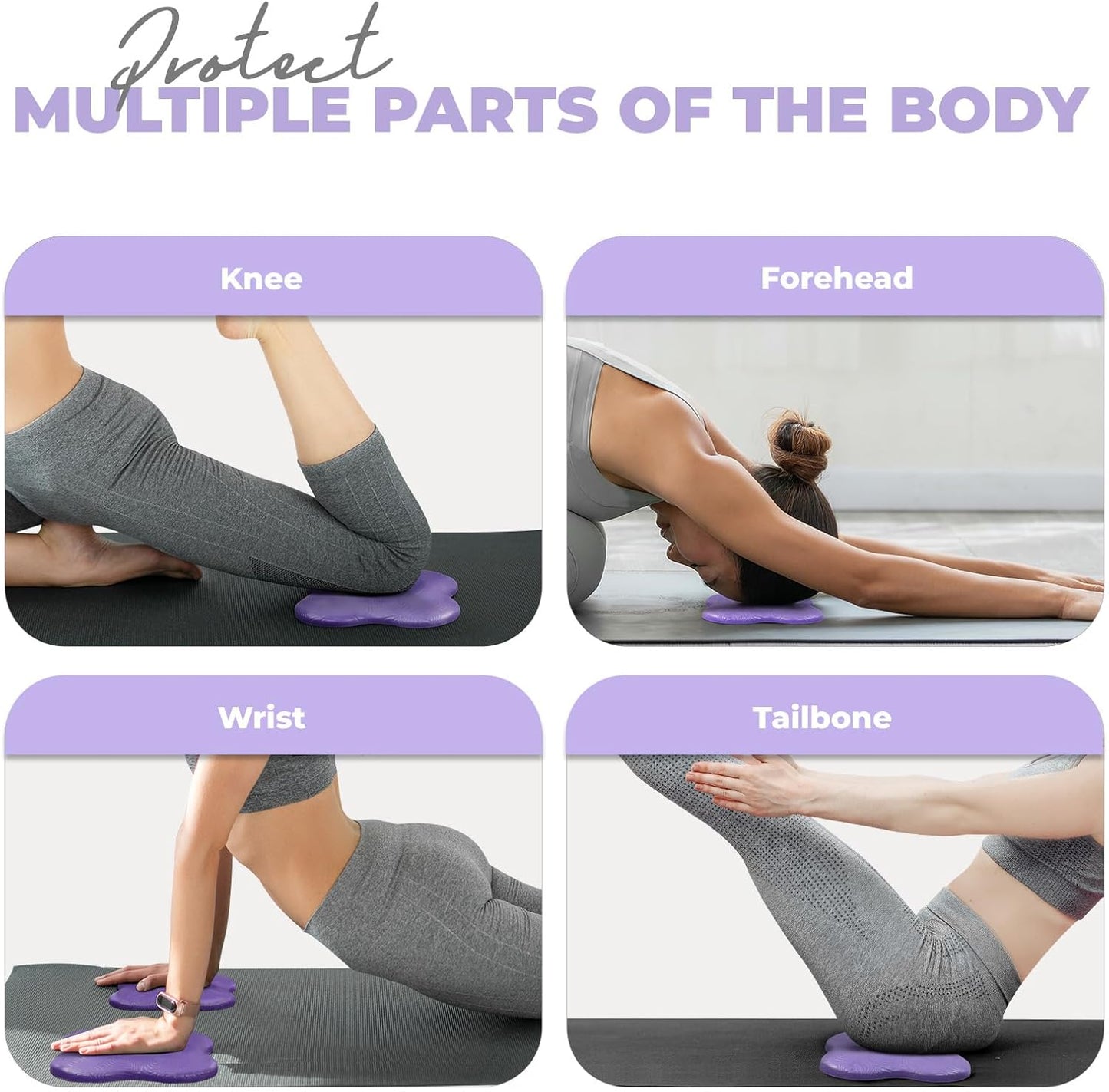 Yes4All Yoga Knee Pads Pair, Thick Yoga Kneeling Pad for Pilates Exercise, Cushion Gear for Knees & Elbow with 13/16" Thickness