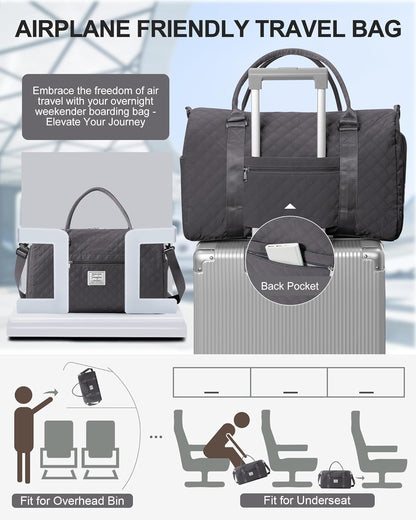Gym Bag Womens Mens with Shoes Compartment and Wet Pocket Travel Duffel Bag for Women for Plane Sport Gym Tote Bags Swimming Yoga Waterproof Weekend Overnight Carry on Bag Hospital Holdalls - Colors B
