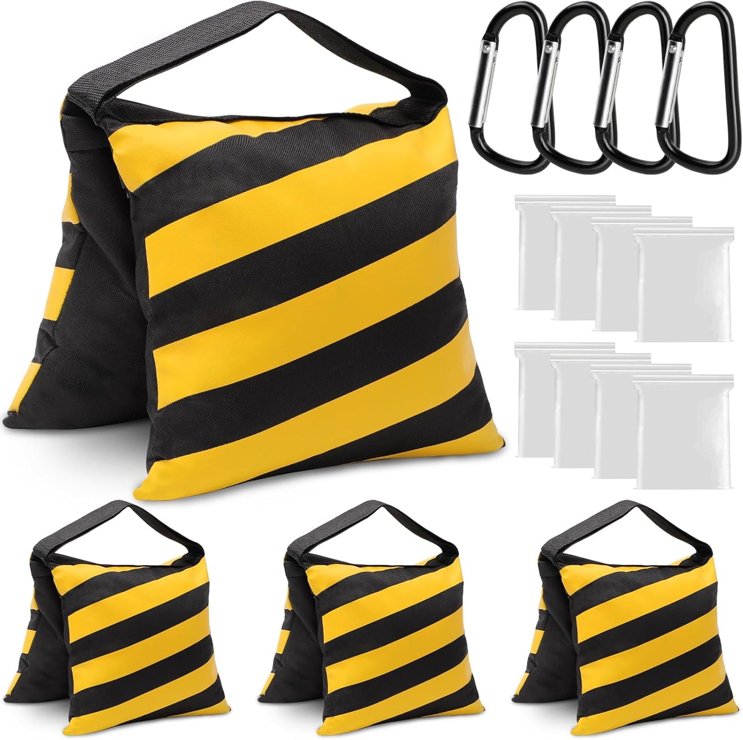 Aimosen 4 Packs Sandbags Weight Bags for Light Stand Photography Video Equipment, Heavy Duty Saddlebag for Backdrop Stand, Photo Tripod, Canopy, Pop up Tent, Umbrella Base, Fishing Chair, Picnic Table